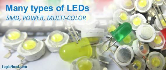 Many types of LEDs