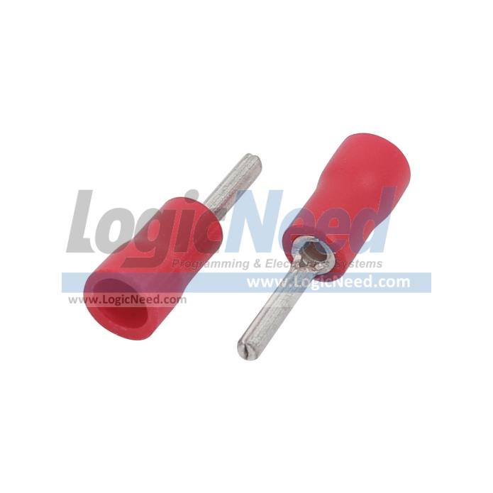 LogicNeed | Red Vinyl-Insulated Pin Terminal 19A for AWG 22-16